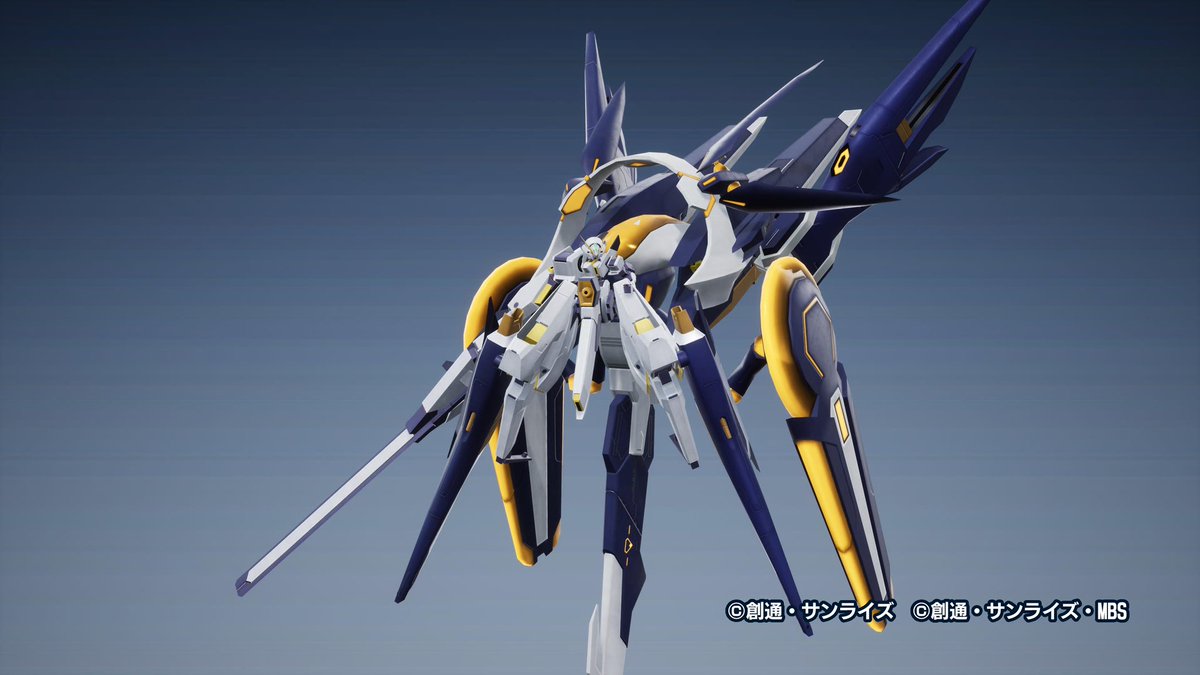 afterinthedark's tweet photo. サイズ調整で遊んでたらMAっぽく出来たのでTR-6インレっぽくしてみた。
頑張って位置調整したOPパーツ���使用時に最初のポジションに戻っちゃう仕様どうにかして欲しいところ。位置調整した場所からビーム撃って欲しいんよ。。。
#ガンブレ4
 #ガンダムブレイカー4 https://t.co/icbdYxbj91