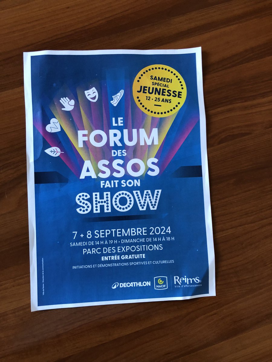 Tout est prêt au forum des associations à Reims pour vous accueillir. N’hésitez pas à questionner les bénévoles sur l’activité de notre association et les besoins d’aide.👍🙏
