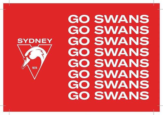 Go Swannies <a href="/sydneyswans/">Sydney Swans</a>. #Bloods