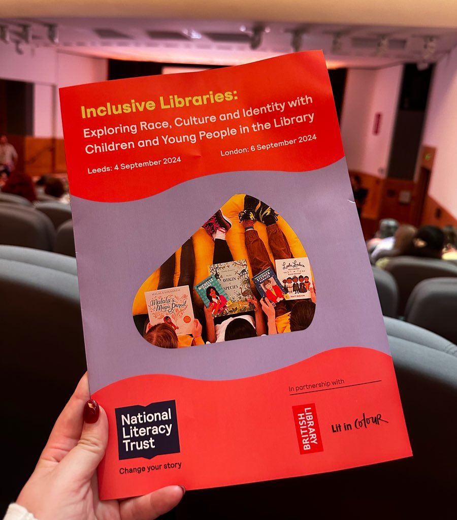 OctoberJonesCo's tweet photo. Delayed thread (brains 🫠) but let me try to run through the most important/ inspirational/ interesting/inclusive conference I’ve possibly ever attended?!
#InclusiveLibraries by @Literacy_Trust @britishlibrary #LitInColour @PenguinUKBooks @ace__london
👇🏻🧵 https://t.co/Fqqx5fWAuK