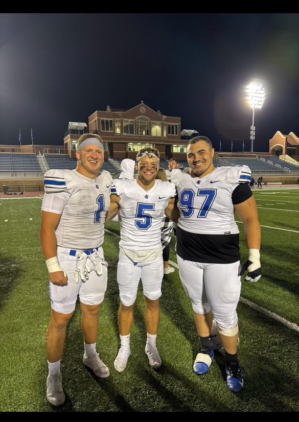 BataviaFootball's tweet image. Late night photo… these former dogs living it @AU_SpartanFB  so happy for Trey, JP and Brey!