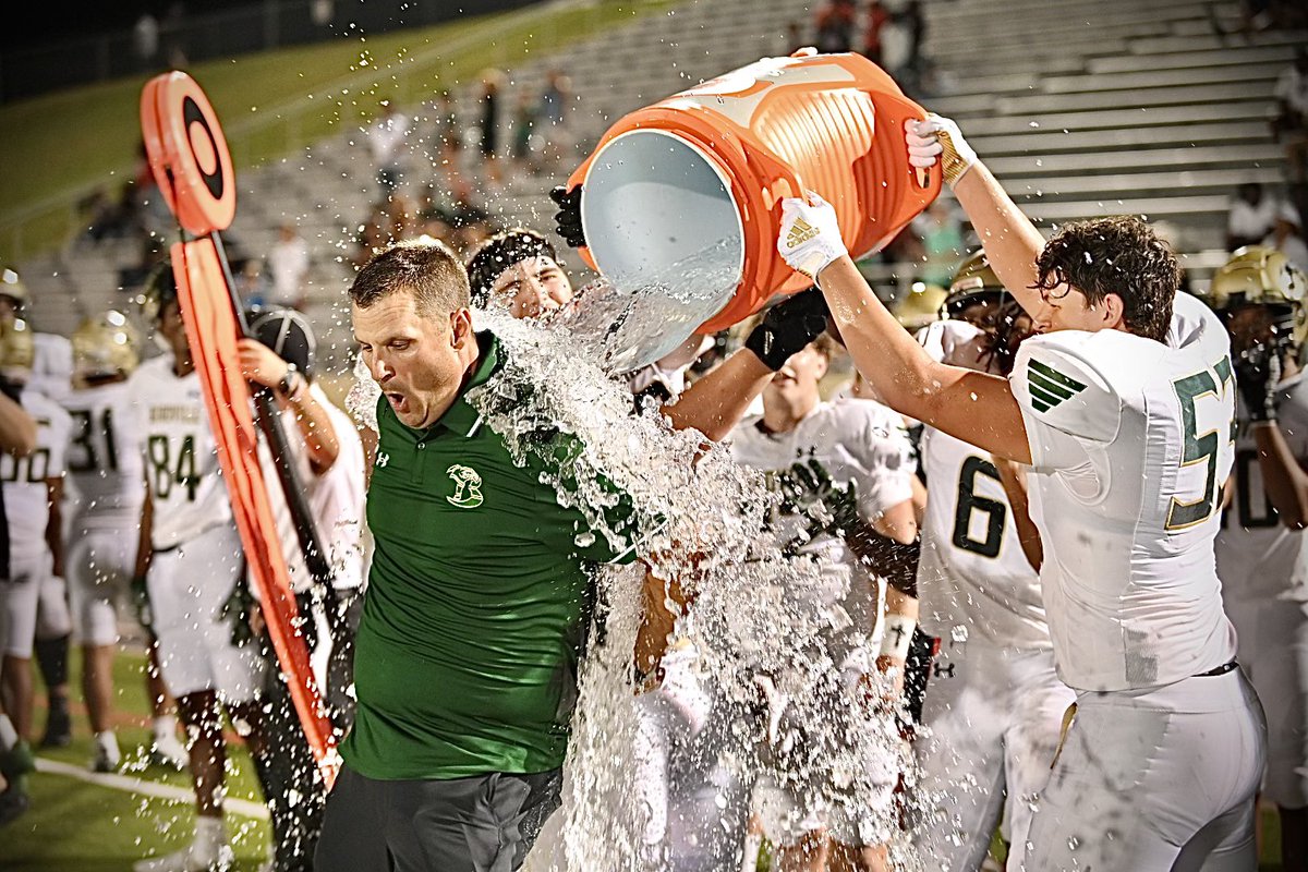 Coach Smith’s first win as a Birdville Hawk!! Way to play, Hawks! Hawks 42- Grapevine 24!! 🦅💚