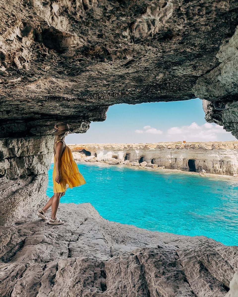 visitcyprus's tweet photo. ✨ When your window to paradise is a cave and the sea is your view 🌊💛 Who else needs a sea breeze right now? 🌞 #VisitCyprus #Paphos #Cyprus2024  #AyiaNapa
📷 IG viktoria_vince https://t.co/6hC2tGJUAD