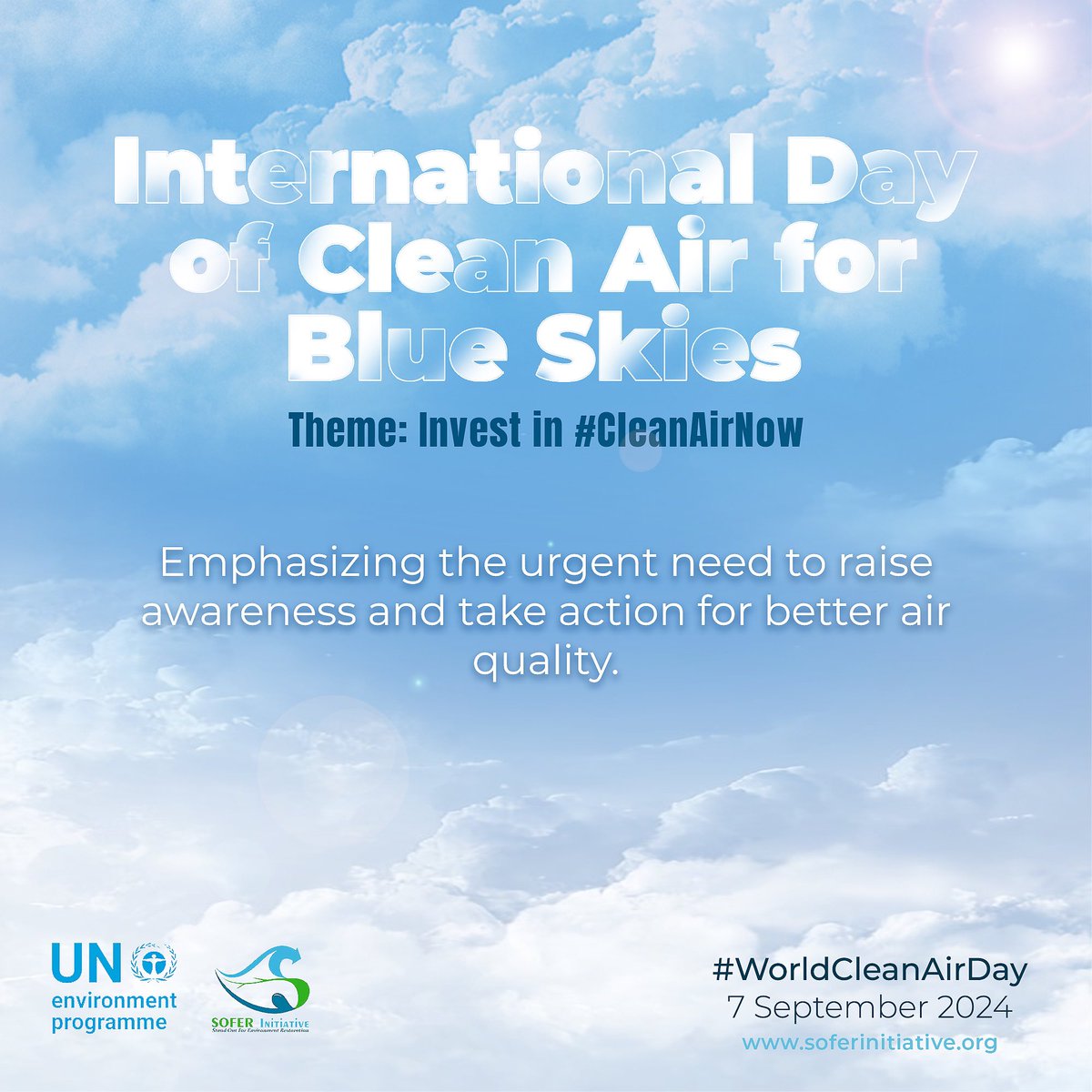 SOFERInit's tweet image. facebook.com/share/p/BPKeeV…

Invest in #CleanAirNow: A healthier planet begins with the air we breathe. On #WorldCleanAirDay 2024, let’s commit to sustainable solutions for a pollution-free future. Our investment today shapes the health of generations to come.
soferinitiative.org