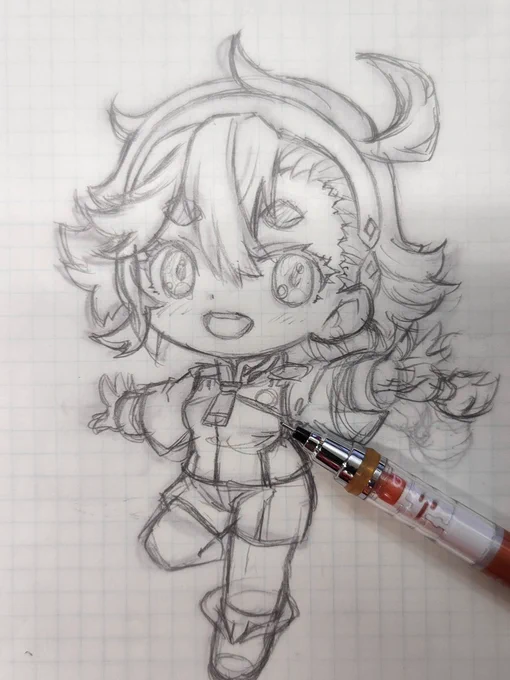 スレッタさん ファンアート リサイクル コピック塗りアナログ絵 #水星の魔女