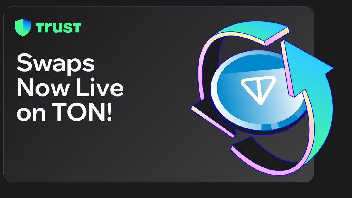s0meone_u_know's tweet photo. BREAKING: TrustWallet Now Supports Seamless Single &amp; Cross-Chain Swaps on $TON 💎👀 https://t.co/Z89XtLYqZo