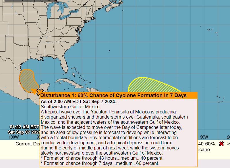 CountyLepc's tweet photo. 1 am update on the Tropics. Stay prepared! https://t.co/HdIQuecRTj