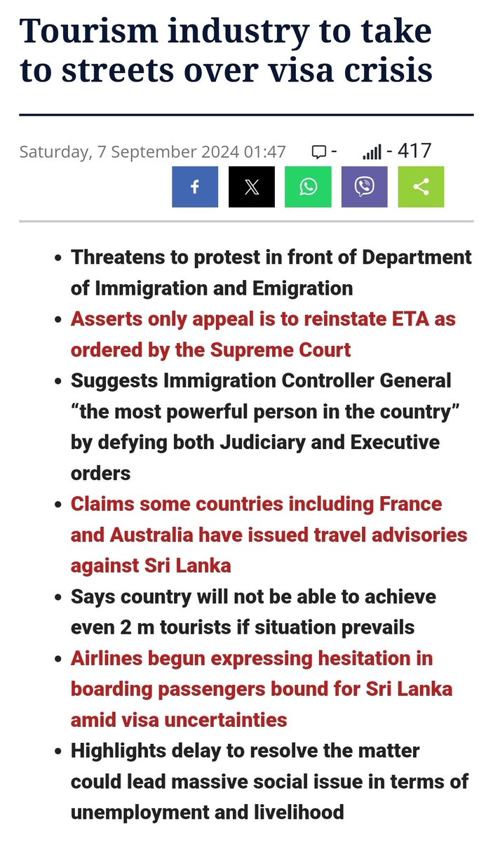 chami9539's tweet photo. When all else fails, even a Supreme Court ruling, citizens are forced onto the streets as a last resort.
The chaos at the airport is crippling an industry vital to our recovery, but corruption continues to trump national interest.
Governance under Ranil Wickremasinghe.
1. https://t.co/ZCIIBIvsmH