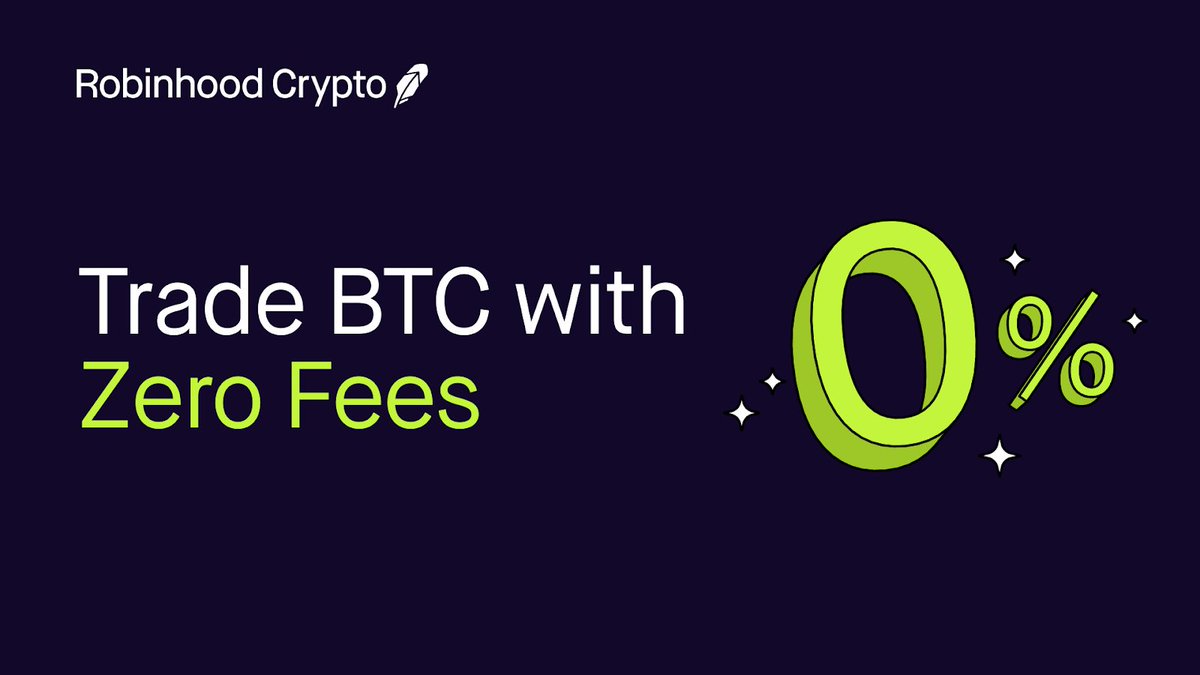 You can trade Bitcoin with zero fees on Robinhood Crypto AND get €30 of  $BTC in rewards when you sign up today. Terms apply. https://t.co/xeaZTlqmzq
