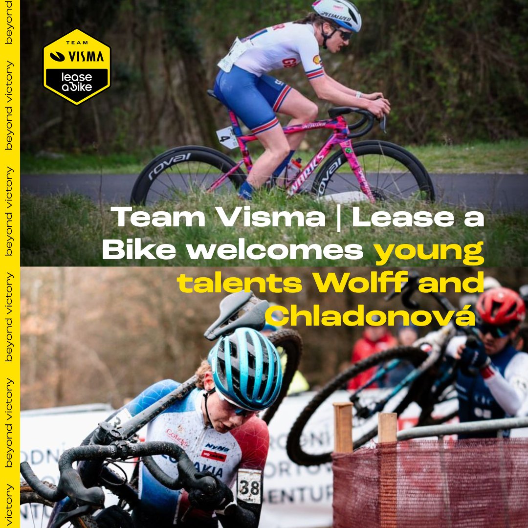 visma_lab_women's tweet photo. We've got exciting news! 🤩 Two new riders are joining Team Visma | Lease a Bike Women: Imogen Wolff and Viktória Chladonová.

The two young riders will ride in yellow and black for the next three years.

Read more here: https://t.co/5oTWyCuLdO https://t.co/ASa225cFxQ