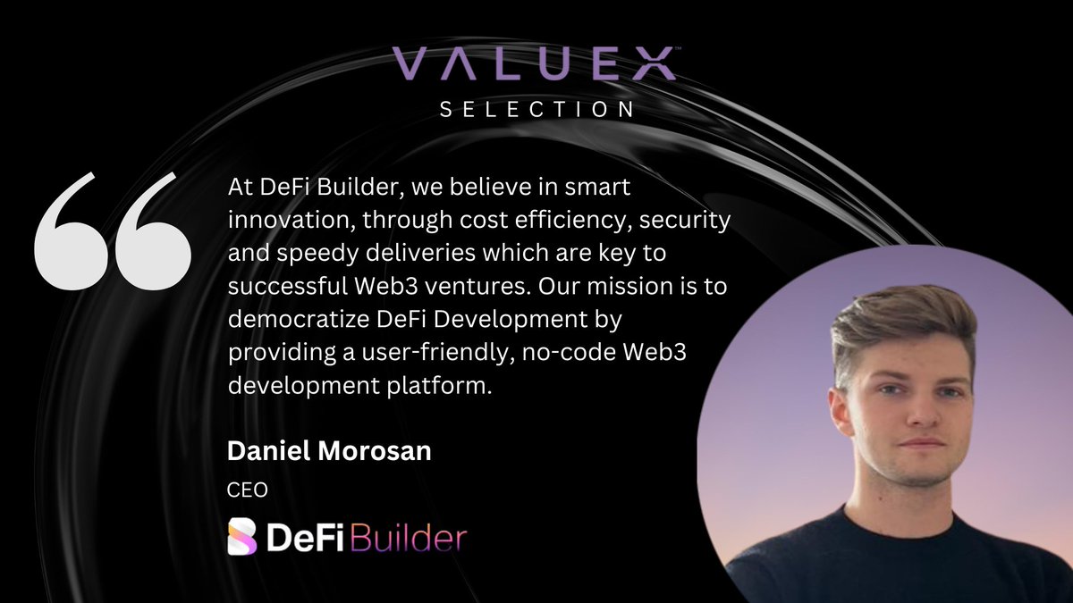 Valuex is excited to announce its support for DefiBuilder's mission, providing access to our extensive network.

Be our next success story! Start with our self-assessment survey: lnkd.in/gKE3NkYe

#DeFiBuilder #ValuexVenture #DeFi #Blockchain #Innovation #Crypto