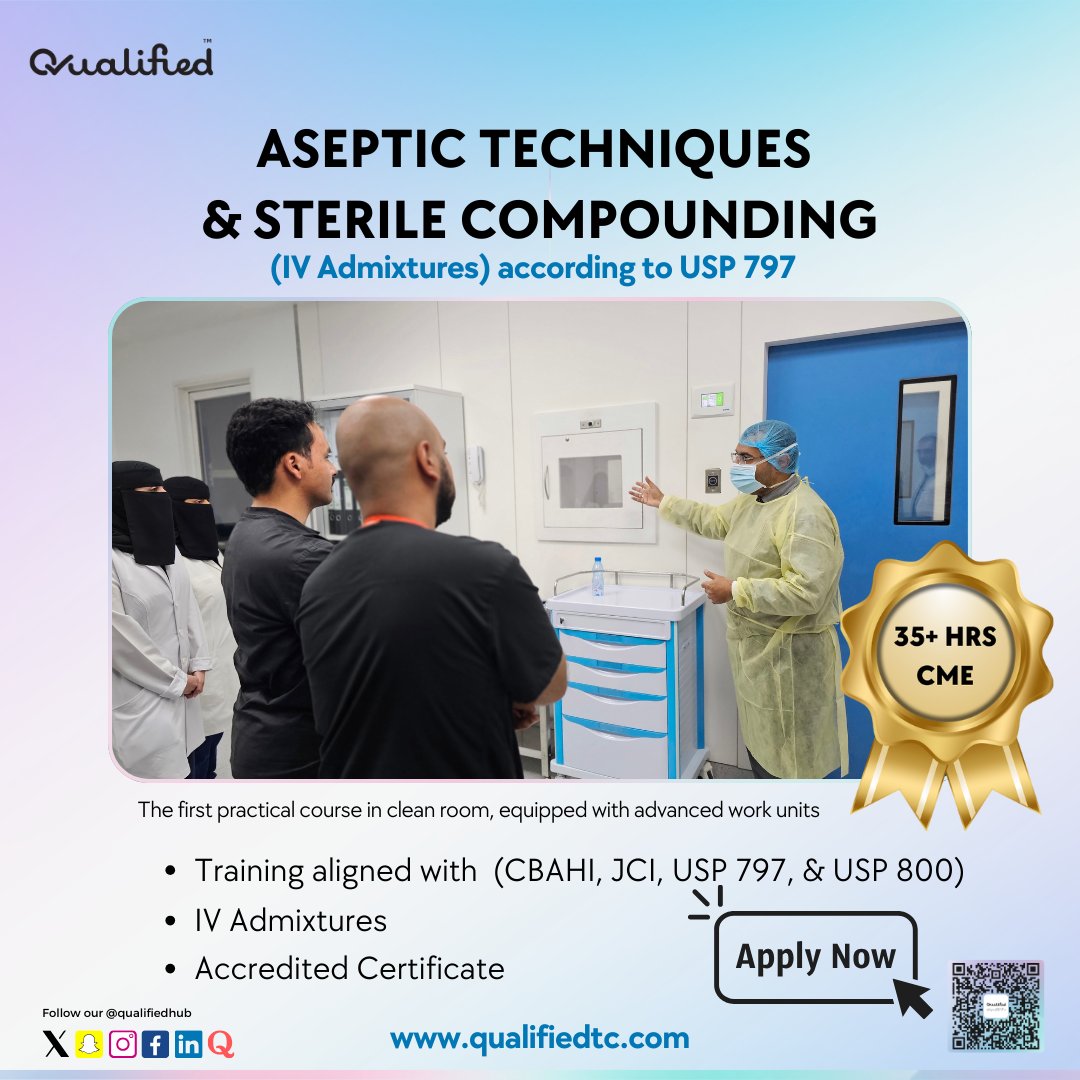 Qualifiedhub's tweet photo. One week left until the next training session starts! Don't miss out on this opportunity to enhance your skills.
Secure your spot today and take advantage of our exclusive discount.
Enroll Now👇
#qualified_hub #qualified_pharmacists_hub #qualifiedhub #qualified_training https://t.co/LqHGUPSO5m