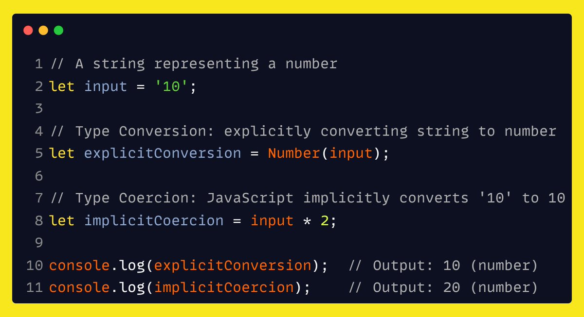 rustcodeweb's tweet image. JavaScript: Type Conversion vs. Type Coercion
Full Article: rustcodeweb.com/2024/09/type-c…
#array #typeconversion #typecoercion #jsarray #WebDesign #programminghelp #codingeverywhere #codinglife #CodingChallenge #Coding