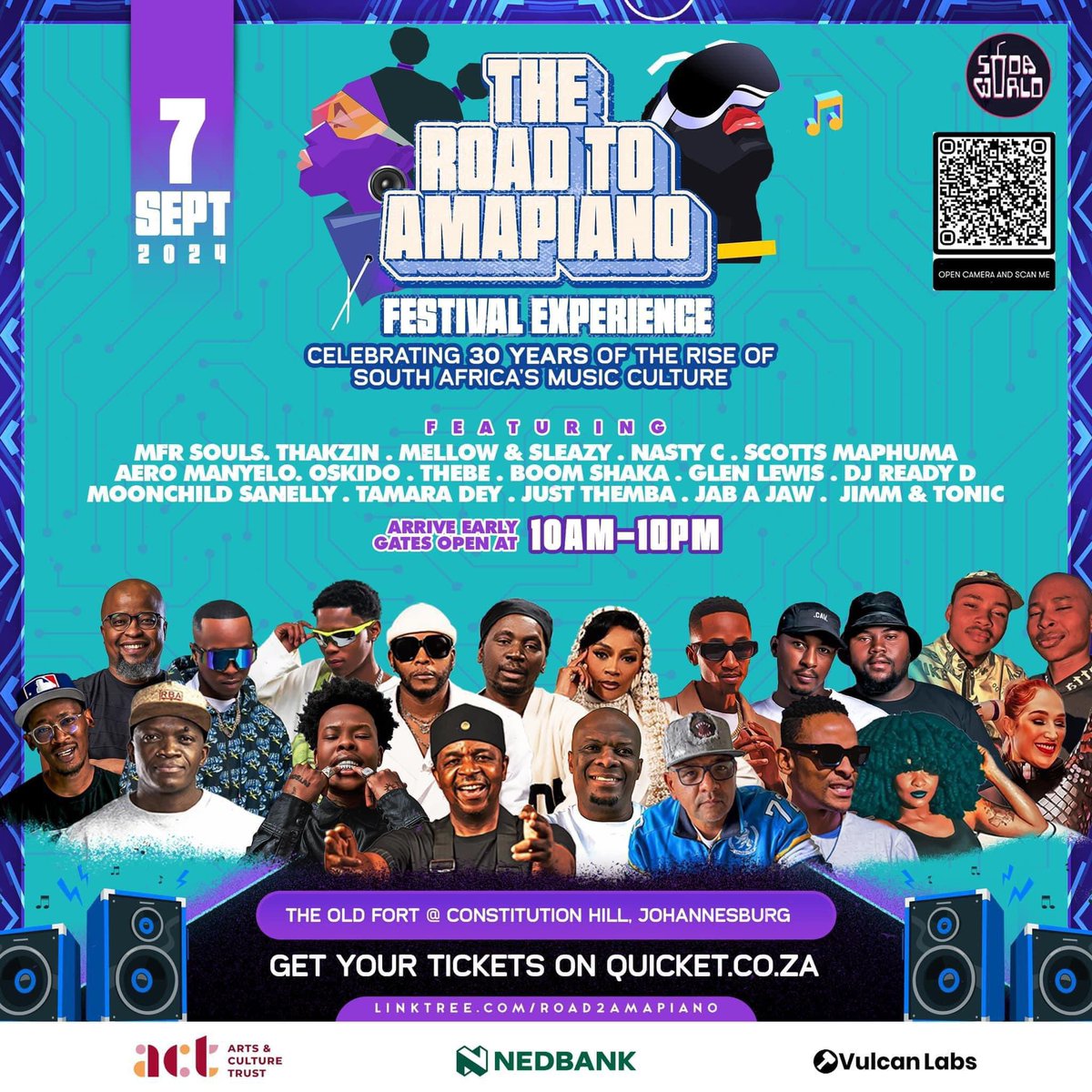 actorgza's tweet image. THE BIG DAY HAS ARRIVED! Join us for an incredible day under the sun with your whole family. We are celebrating 30 years of the rise of South African music culture. 

Few limited tickets here: linktr.ee/road2amapiano

#Road2Amapiano #ACT30