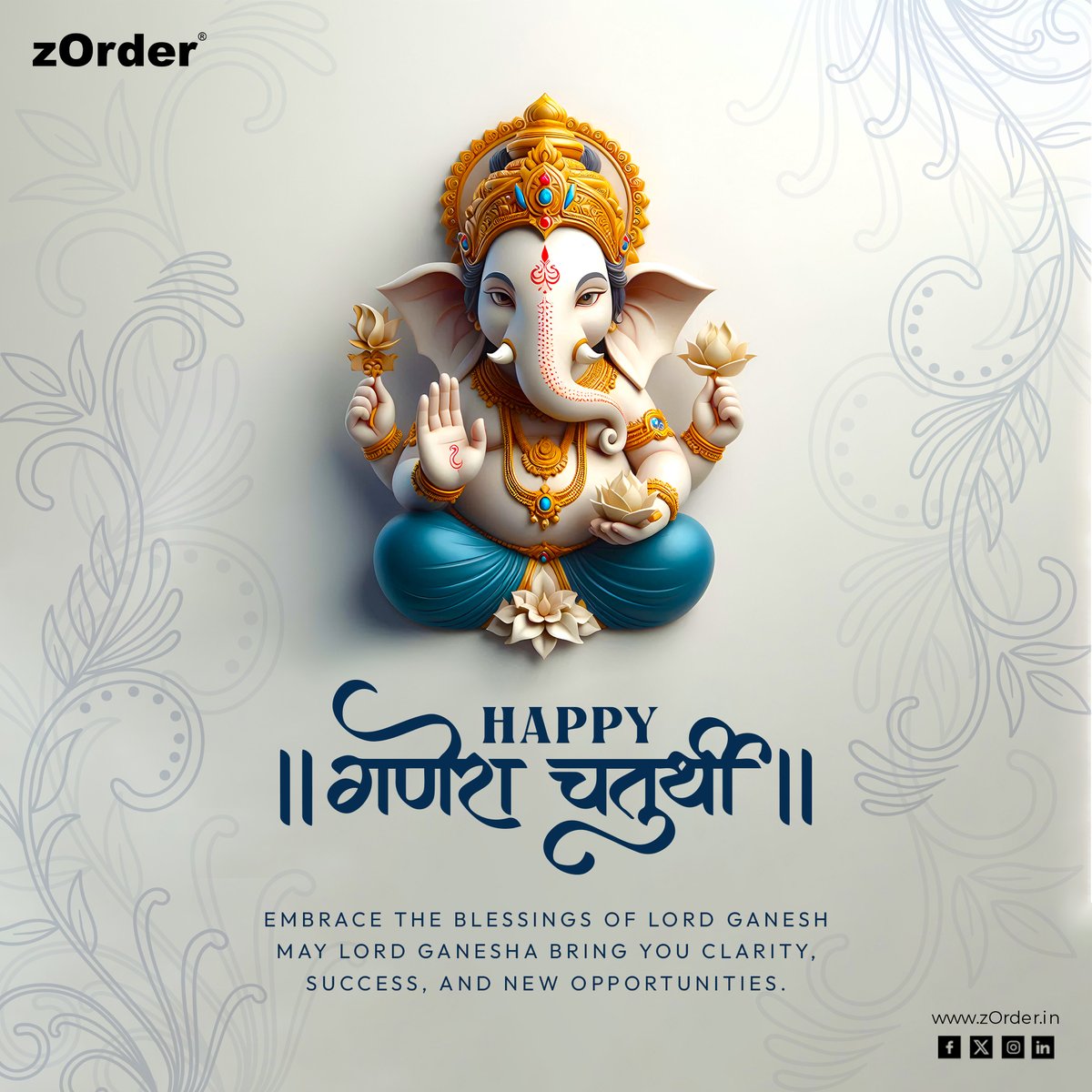 zordertech's tweet photo. May this festive season be filled with joy, prosperity, and new beginnings. Embrace the spirit of Lord Ganesha and let his wisdom guide you towards a brighter and more fulfilling path.

Team zOrder wishes you all a blessed Ganesh Chaturthi!

#GaneshChaturthi #LordGaneshaBlessings https://t.co/NxLnfeJvvp