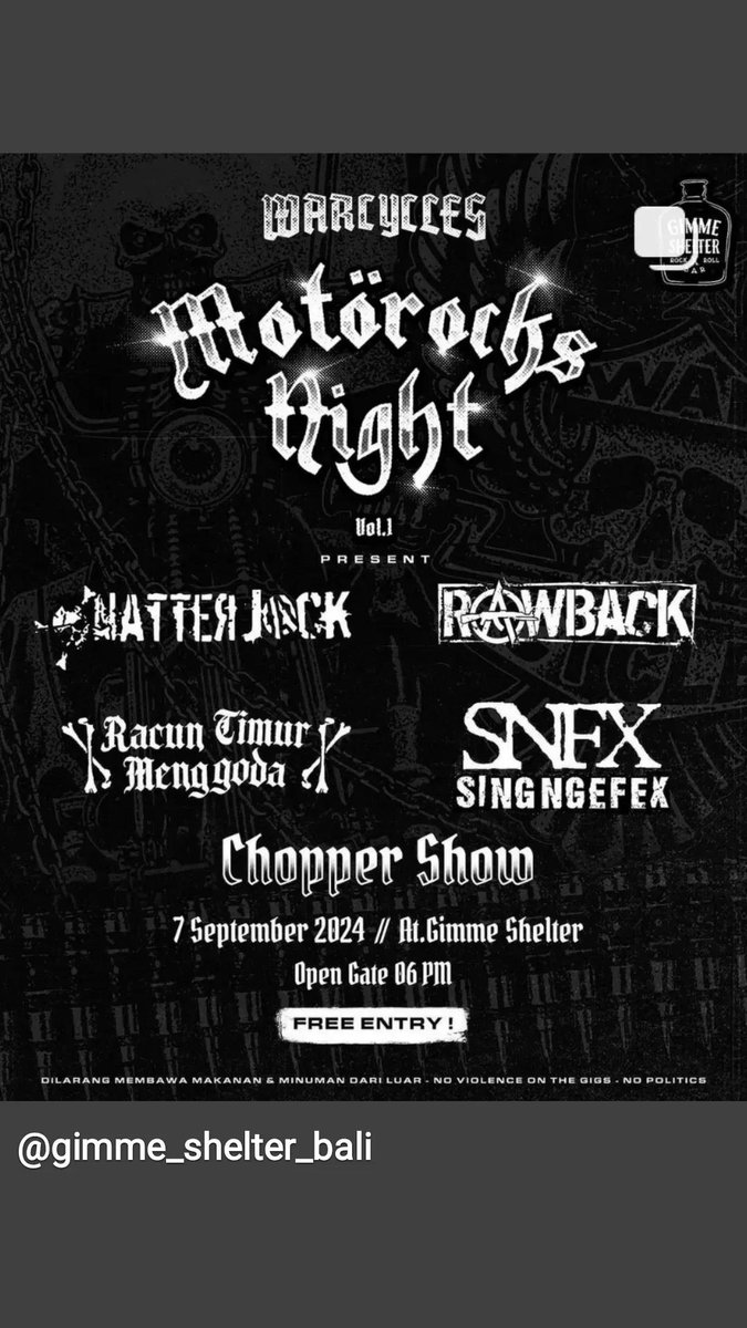 Music Gigs in Bali Island. Festival musik di Pulau Bali.
Jangan lupa datang dan saksikan!!!
#gigs #music #perform #festival #parade #band #bands #events #event #acara #bali