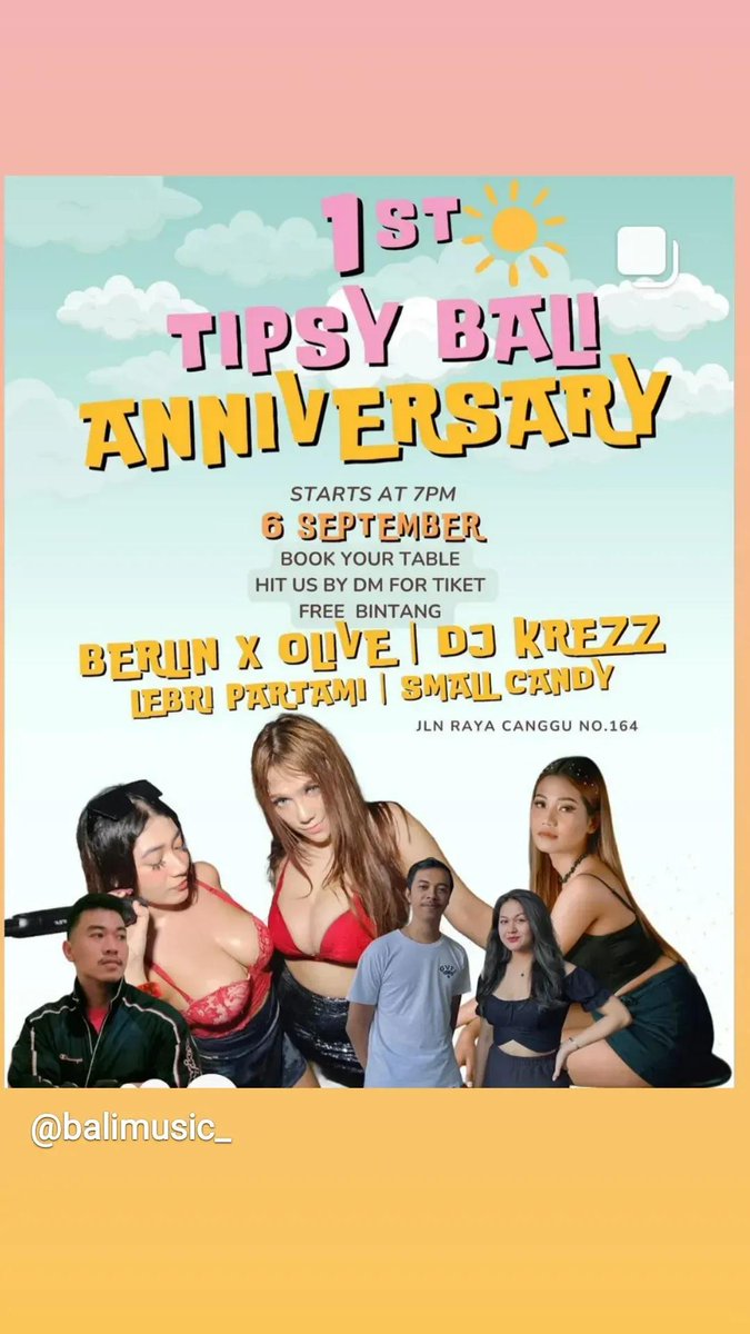 Music Gigs in Bali Island. Festival musik di Pulau Bali.
Jangan lupa datang dan saksikan!!!
#gigs #music #perform #festival #parade #band #bands #events #event #acara #bali