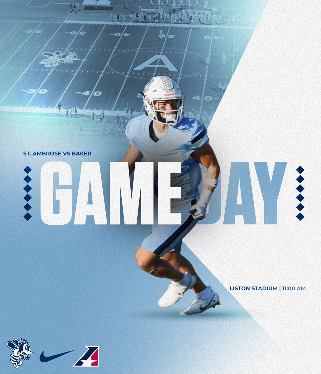 IT’S GAMEDAY 🐝🏈

@ Baker
🏠: Liston Stadium - Don Parker Field | Baldwin City, Kansas
Kickoff: 11AM
 📺 :heartconferencenetwork.com/baker/

#BringTheSting #GoBees