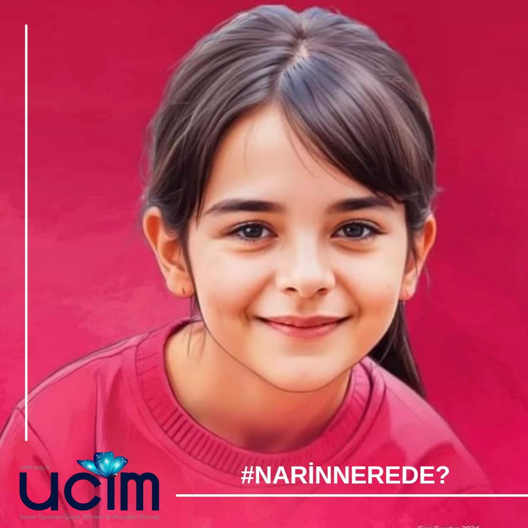UCİM (@ucimorgtr) on Twitter photo Pazartesi günü okullar açılıyor. Narin çocuk yaşıtlarıyla okula başlama heyecanını yaşayıp, arkadaşlarıyla birlikte olacaktı. Narin çocuğu bulun, Narin nerede diye sormaktan vazgeçmeyin.
Narin çocuk nerede.
#naringürannerede #naringüran #narin
<a href="/SaadetOzkanEfe/">Saadet Özkan</a> <a href="/yucelceylancom/">Yücel Ceylan</a> Pazartesi günü okullar açılıyor. Narin çocuk yaşıtlarıyla okula başlama heyecanını yaşayıp, arkadaşlarıyla birlikte olacaktı. Narin çocuğu bulun, Narin nerede diye sormaktan vazgeçmeyin.
Narin çocuk nerede.
#naringürannerede #naringüran #narin
<a href="/SaadetOzkanEfe/">Saadet Özkan</a> <a href="/yucelceylancom/">Yücel Ceylan</a>