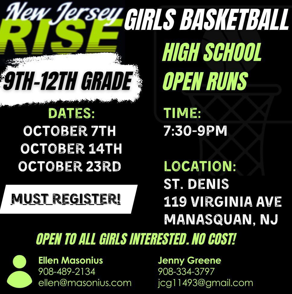 New Jersey RISE (@newjerseyrise) on Twitter photo Open Runs Announced!π
Registerβ‘οΈ forms.gle/xtAFs69bB3z7NUβ¦
<a href="/EllenMasonius/">Ellen Clark Masonius</a> <a href="/jencatherine114/">Jenny Greene</a> <a href="/TinyGreenNBS/">Coach Tiny Green</a> <a href="/NYGHoops/">NYGHoops</a> <a href="/NJLadiesHoops/">NJ Ladies Hoops</a> <a href="/EJayArrow/">E J π</a> <a href="/brolylew/">Girel βBrolyβ Lewis</a> <a href="/whoistakeflight/">Garry Linton</a> <a href="/CoachYoungNJ/">James Young</a> <a href="/klhoops/">Kevin Lynch</a> <a href="/GlennJansen11/">Glenn Jansen</a> <a href="/CoachAliNap/">Coach Ali Napolitano</a> <a href="/Chris_conroy99/">Christopher Conroy</a> <a href="/addiiemasonius/">Addie Masonius</a> Open Runs Announced!π
Registerβ‘οΈ forms.gle/xtAFs69bB3z7NUβ¦
<a href="/EllenMasonius/">Ellen Clark Masonius</a> <a href="/jencatherine114/">Jenny Greene</a> <a href="/TinyGreenNBS/">Coach Tiny Green</a> <a href="/NYGHoops/">NYGHoops</a> <a href="/NJLadiesHoops/">NJ Ladies Hoops</a> <a href="/EJayArrow/">E J π</a> <a href="/brolylew/">Girel βBrolyβ Lewis</a> <a href="/whoistakeflight/">Garry Linton</a> <a href="/CoachYoungNJ/">James Young</a> <a href="/klhoops/">Kevin Lynch</a> <a href="/GlennJansen11/">Glenn Jansen</a> <a href="/CoachAliNap/">Coach Ali Napolitano</a> <a href="/Chris_conroy99/">Christopher Conroy</a> <a href="/addiiemasonius/">Addie Masonius</a>