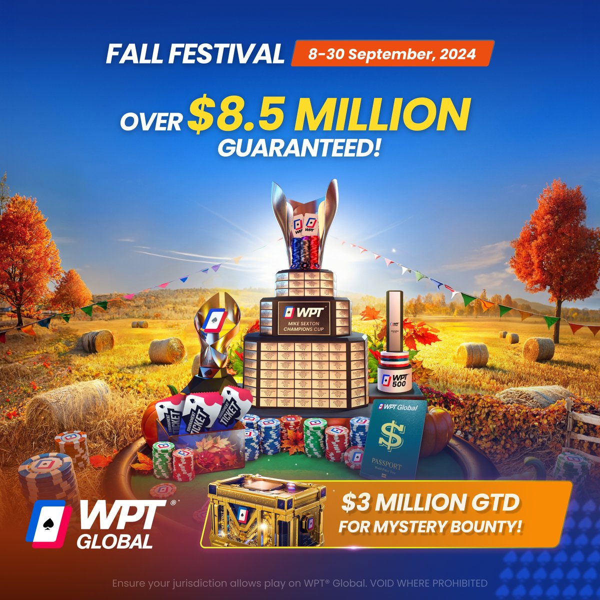 Just one day to go until Fall Festival! 🍂

COMMENT &amp; REPOST for a chance to WIN a free ticket to the $15K GTD Opener Mystery Bounty! 🎟️