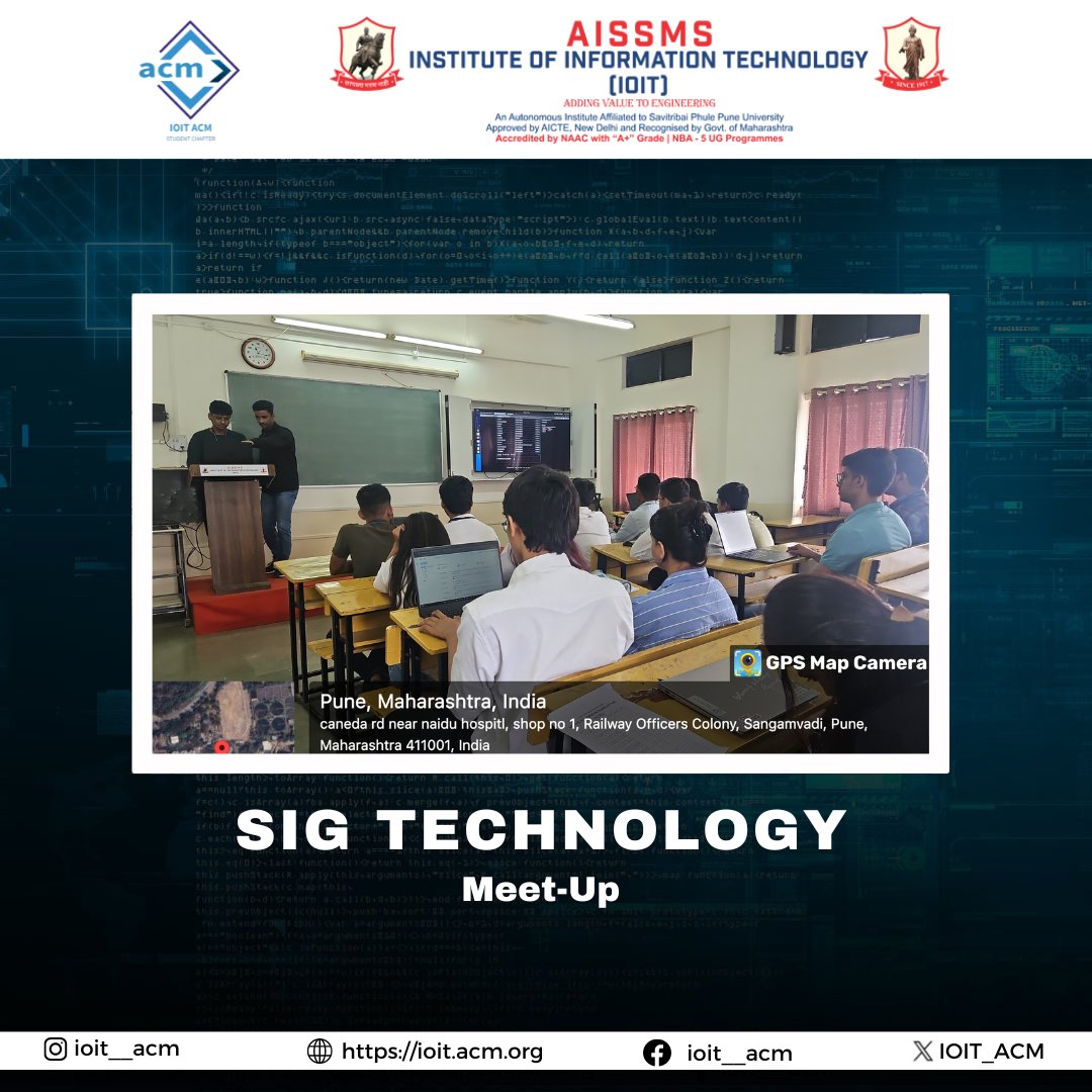 IOIT_ACM's tweet image. Code. Collaborate. Conquer🚀
Here’s a sneak peek into our SIG Tech event where dev skills leveled up! 💻
#TechTalks #ACMEvents #ioitacm #aissmsioit