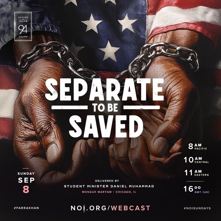 MosqueMaryam's tweet photo. Join us this Sunday at 10am CT for a powerful message by Student Minister Daniel Muhammad (@GodDMuhammad)…

📍 7351 S Stony Island, Chicago IL

📱 💻 https://t.co/2oftR3oKPQ 

#NOISundays https://t.co/9PfOwa6VAw