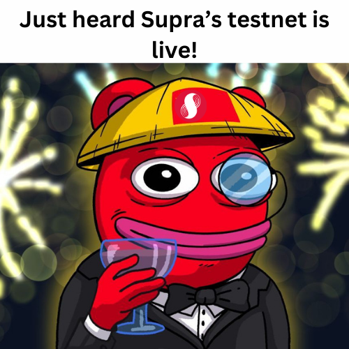 mykelphilip's tweet photo. Just heard Supra’s testnet is live! 🚀 Time to witness the future of cross-chain innovation! 🔥💥 #SupraTestnet #BlockchainRevolution @MemeMachine7000 https://t.co/XA4JbWmIpQ