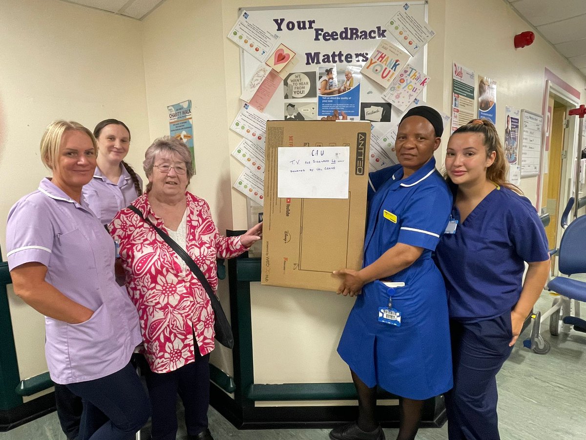 A wonderful gift from one of <a href="/RCOTeamCAU/">TeamCAU</a> patients who bought us a TV for our sideroom 4 and goodies for the staff. Absolutely thoughtful gift she said we deserved for the fantastic care she had. #thankyou #NHS #Qualitycare ❤️ <a href="/jencymillion/">Jennie Curran</a>