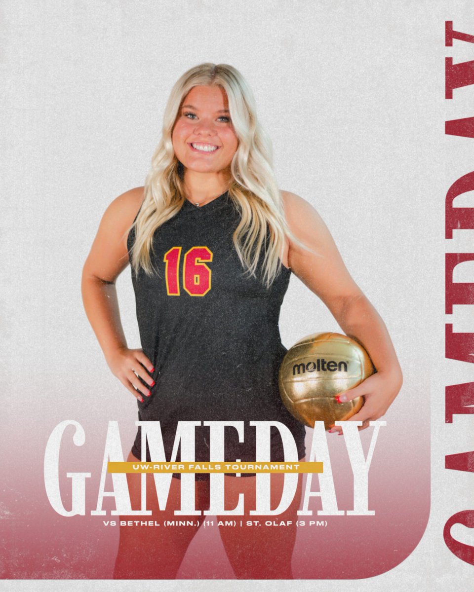 SimpsonVB's tweet image. We are back in action today for TWO more games in Wisconsin! 

🆚 Bethel (Minn.)
🕔 11 a.m.
🆚 St. Olaf
🕔 3 p.m.
📍 River Falls, Wis.
📊/🖥️ linktr.ee/simpsonwvolley…

#rollriversVB #d3vb