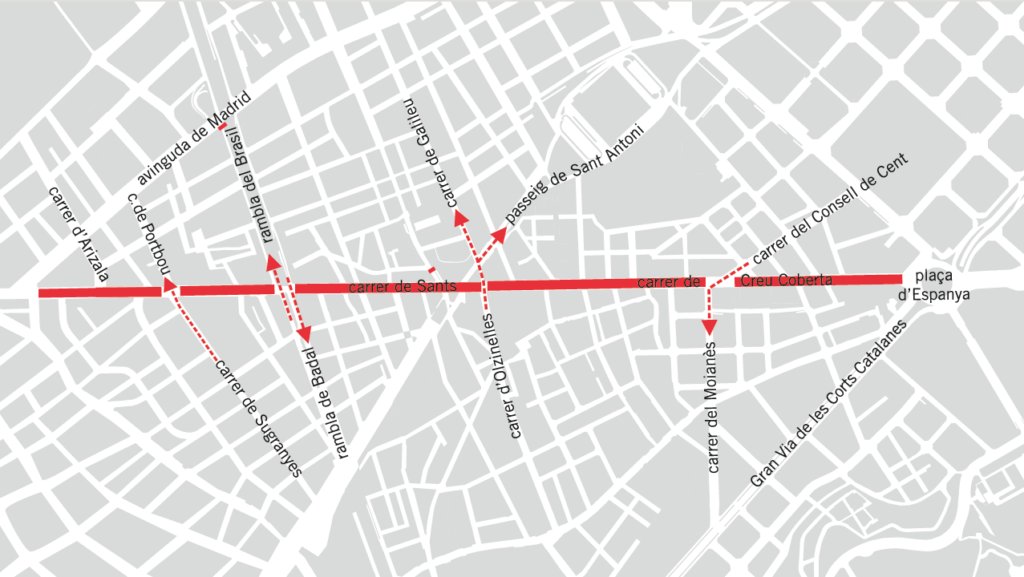 🚶👍 Torna l'Obrim Carrers!

🚲 Dissabtes i diumenges de 10 a 21 h, tot l'eix de dos quilòmetres que sumen els carrers de Sants i de la Creu Coberta està tallat al trànsit i reservat per anar-hi a peu o en bicicleta.

ℹ️ i.mtr.cool/tjdehylafh