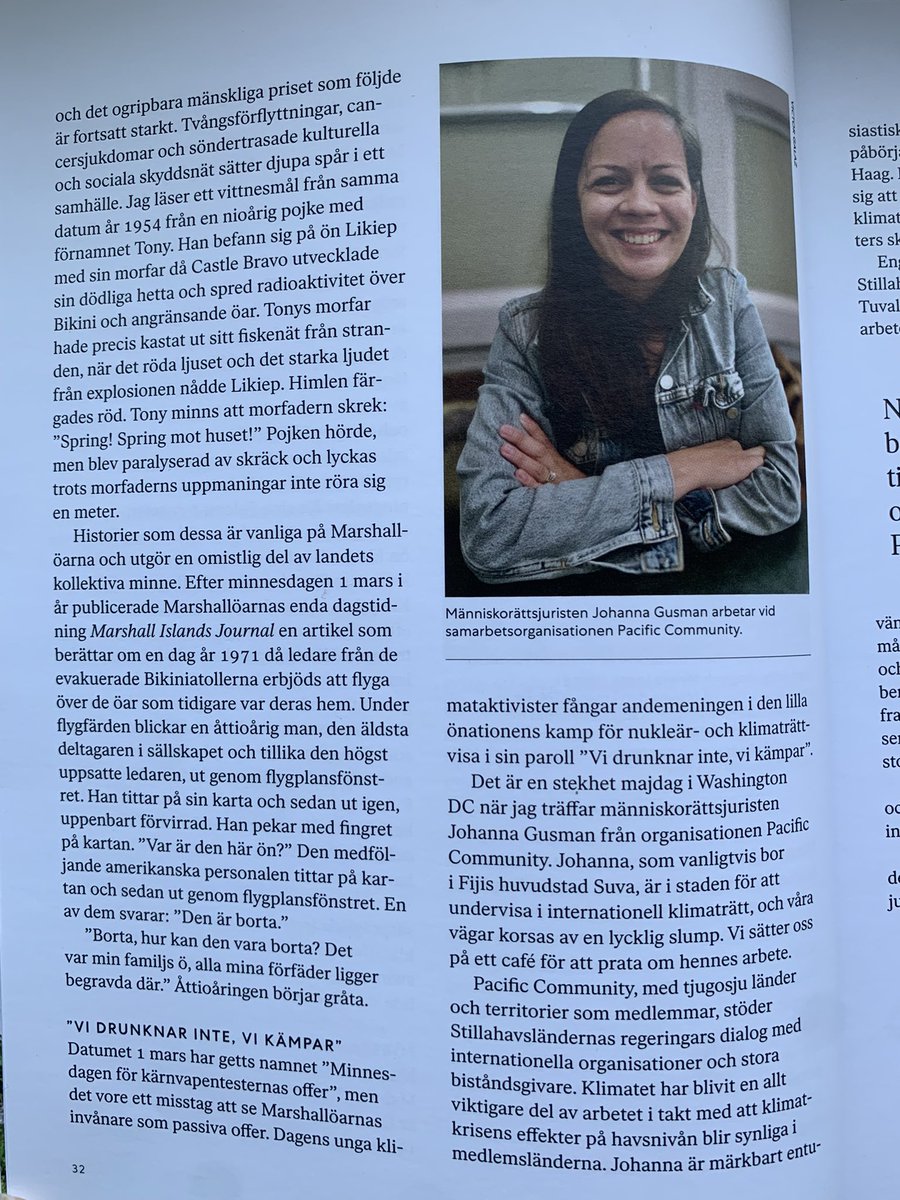 Från vätebomb till Parisavtalet. Hur hänger klimatkrisen och kärnvapenhotet ihop? 

Min essä om arvet efter kärnvapentesterna och strävan efter klimaträttvisa i Stilla havet är nu publicerad i magasinet Sans.