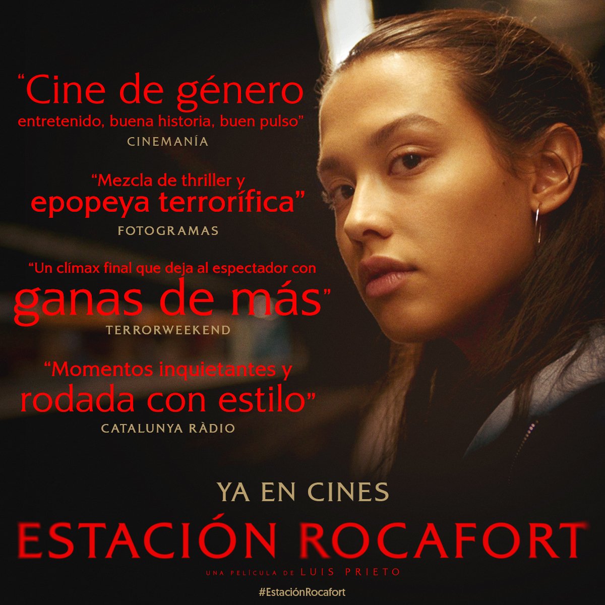"Inquietante", "terrorífica"... Cine de género que deja con "ganas de más".

✍️ La crítica especializada se ha llevado unos buenos sustos con #EstaciónRocafort, la nueva película de terror de Luis Prieto. ¿Te atreves a a experimentarla?📽️ ¡Ya en cines!