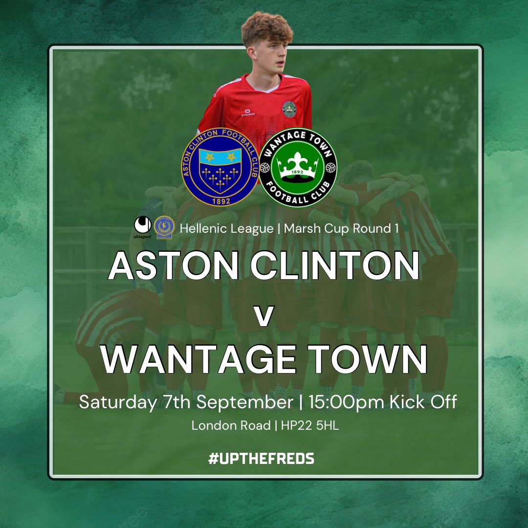 ⚽️ | 𝙸𝚝’𝚜 𝙼𝚊𝚝𝚌𝚑𝚍𝚊𝚢 

<a href="/HellenicLeague/">Hellenic League</a> Marsh Cup action for us today as we make the trip to <a href="/ACSPORTSFC/">Aston Clinton Sports FC</a> this afternoon 🙌🏻

#UpTheFreds 💚