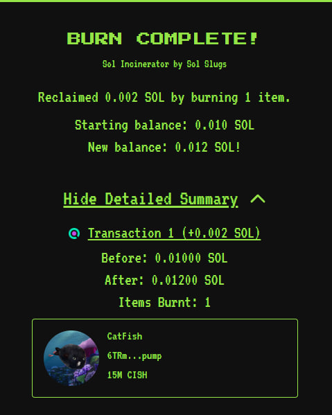 CatFish_CTO's tweet image. Just burned 1.5% of the supply

solscan.io/tx/36qU8CeNySw…