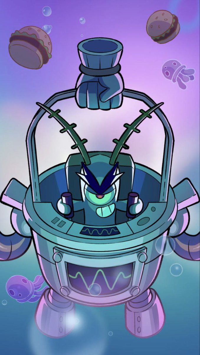 Aquí os dejo unos fondos de pantalla épicos de Bob Esponja x Brawl Stars!  😍🧽, image size:678x1200