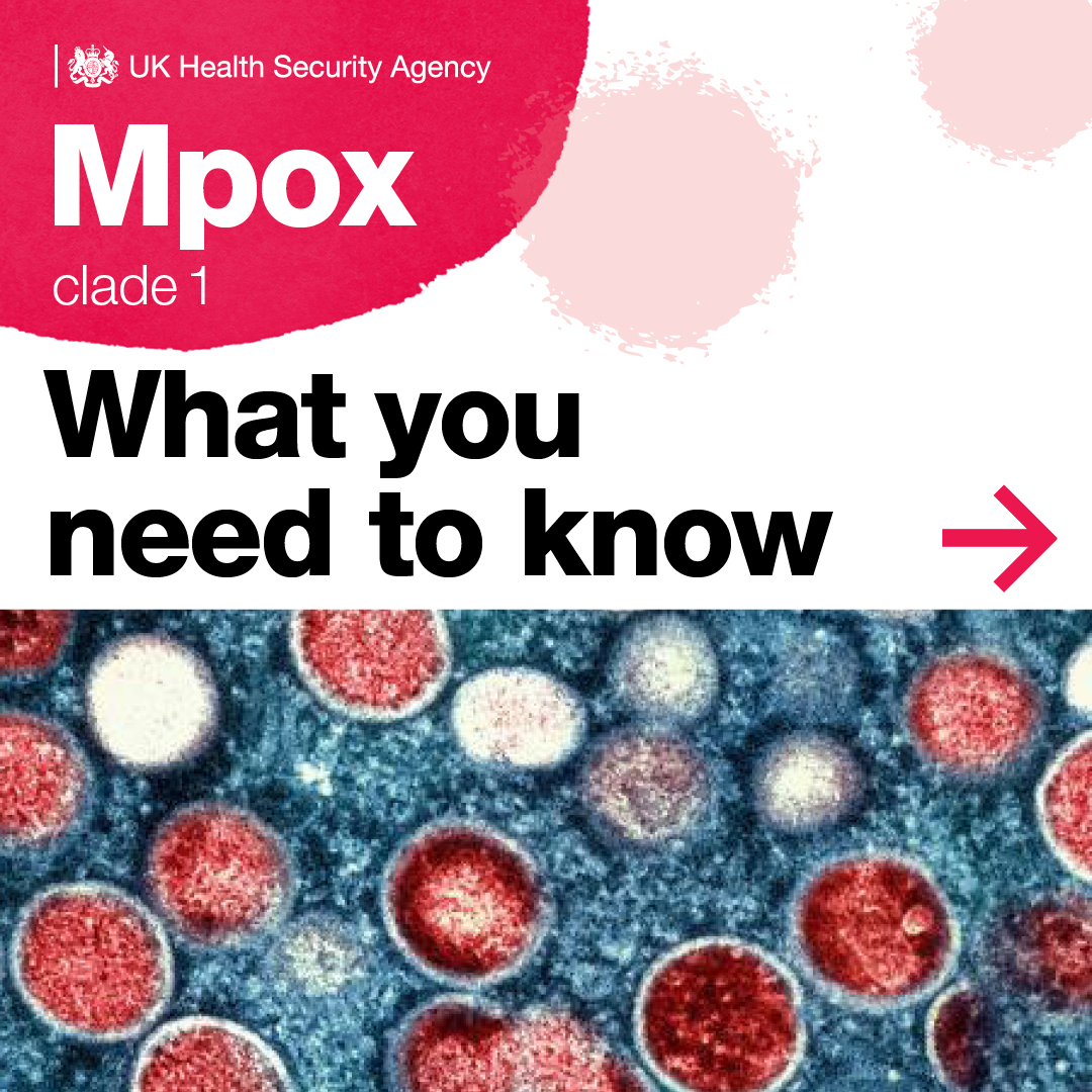 What is #Mpox clade 1?

Find out about the viral strain including its symptoms, where it’s spreading globally and what we’re doing to prepare for for any cases we may see in the UK.

bit.ly/3XgmUae
