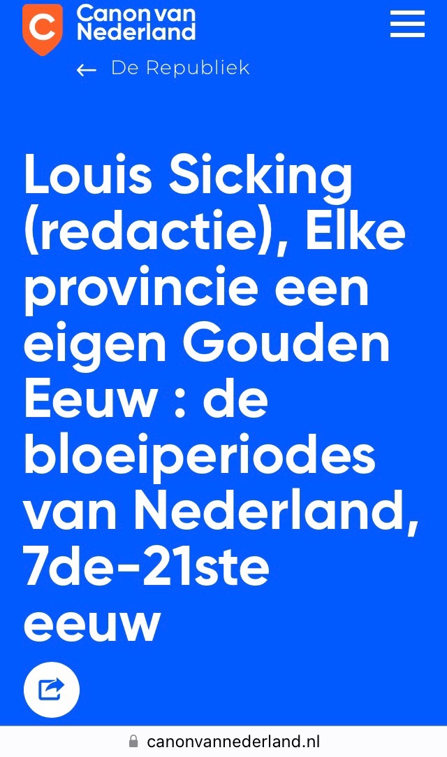 LouisSicking's tweet photo. Elke provincie een eigen Gouden Eeuw: nu ook in de Canon van Nederland!  @prometheusbb #twitterstorians https://t.co/E2WNLPkiDI https://t.co/LQlZh1ICMn