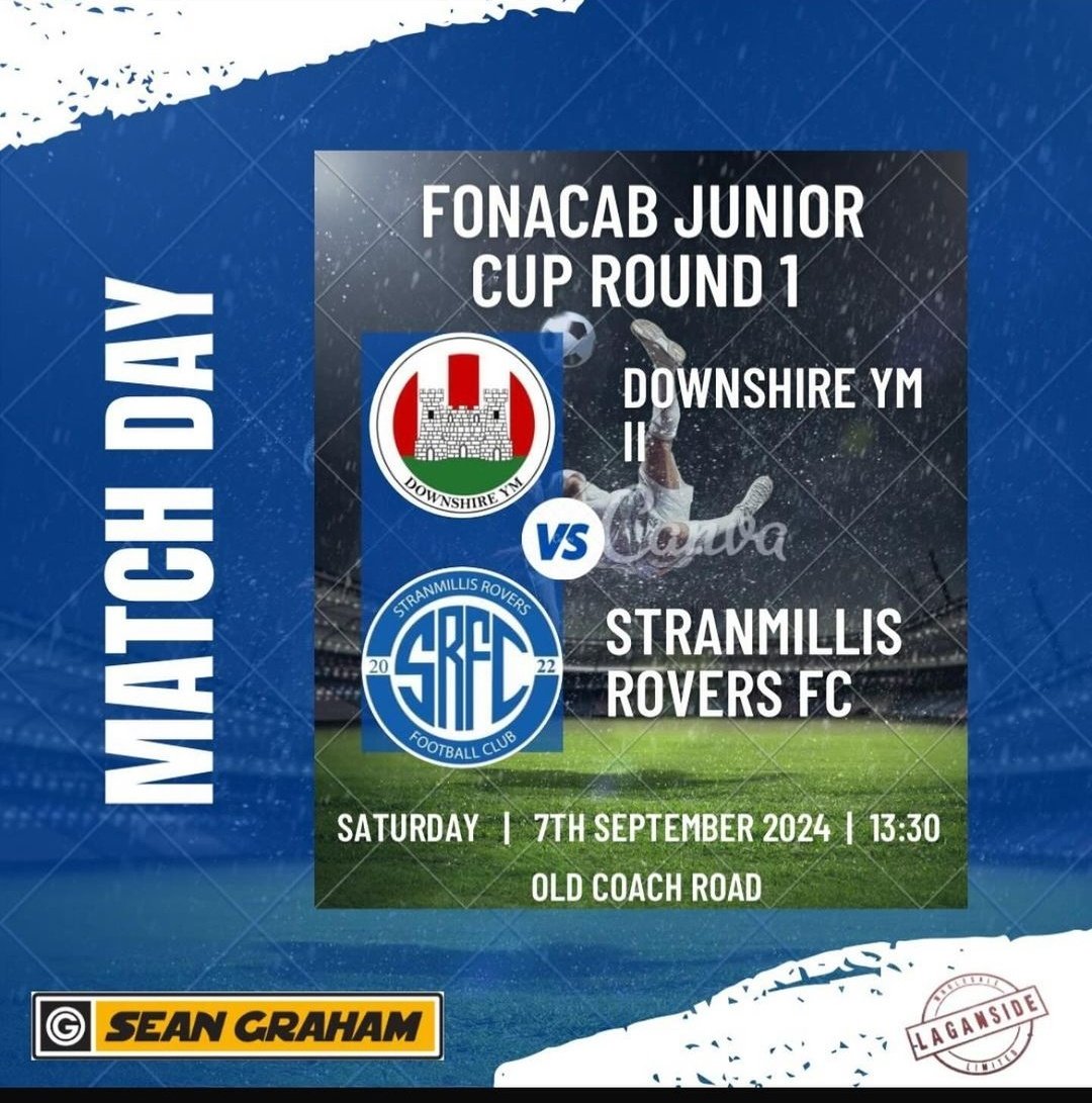 StranRoversFC's tweet photo. NAFL Division 3 opposition in the form of Downshire YM IIs as we kick off our Fonacab Junior Cup campaign 🔵⚪⚽️ https://t.co/jZMwIpwPqZ