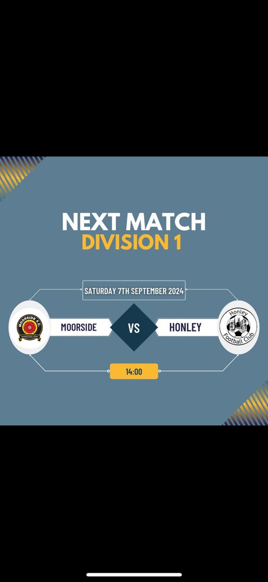 honleyfc2's tweet photo. 1st TEAM FIXTURE REVERSED WE ARE NOW AWAY @Moorside_FC ⚽️ https://t.co/isEccNwXFc