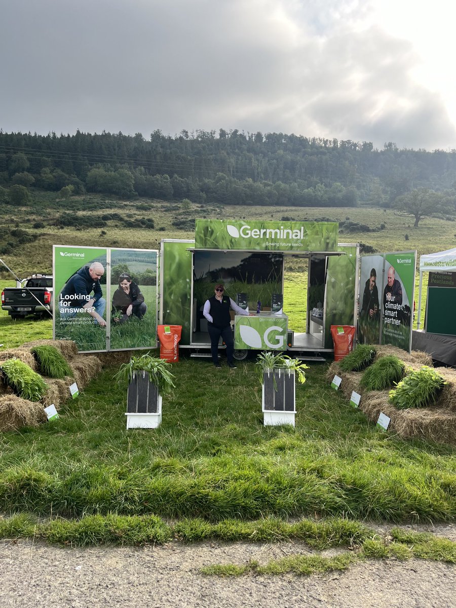 Set up and ready for a busy day ⁦<a href="/FieldsGood_ni/">Fields Good</a>⁩ at Glenarm. Come along and talk to us about our range of sustainable forage options ⁦<a href="/Germinal_Ire/">Germinal Ireland</a>⁩