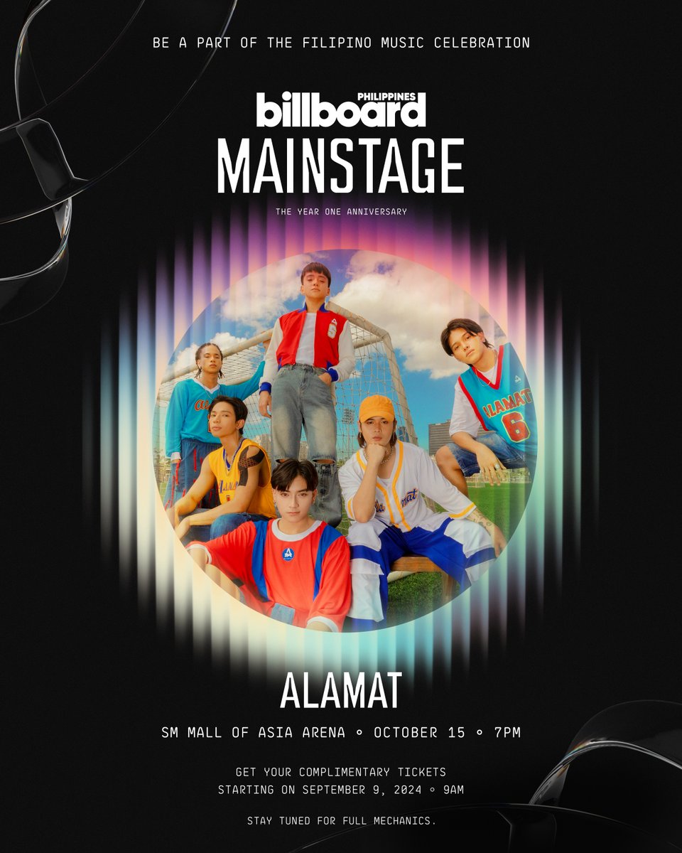 'Maharani' hitmakers and Billboard Philippines Hot 100 Chart-topper, ALAMAT  are coming to the #BBPHMainstage.

Join us at the Billboard Philippines' Year One Anniversary Celebration, happening this Oct 15, 2024 at the SM Mall of Asia Arena.

#ALAMATforBBPHMainstage
#BillboardPH