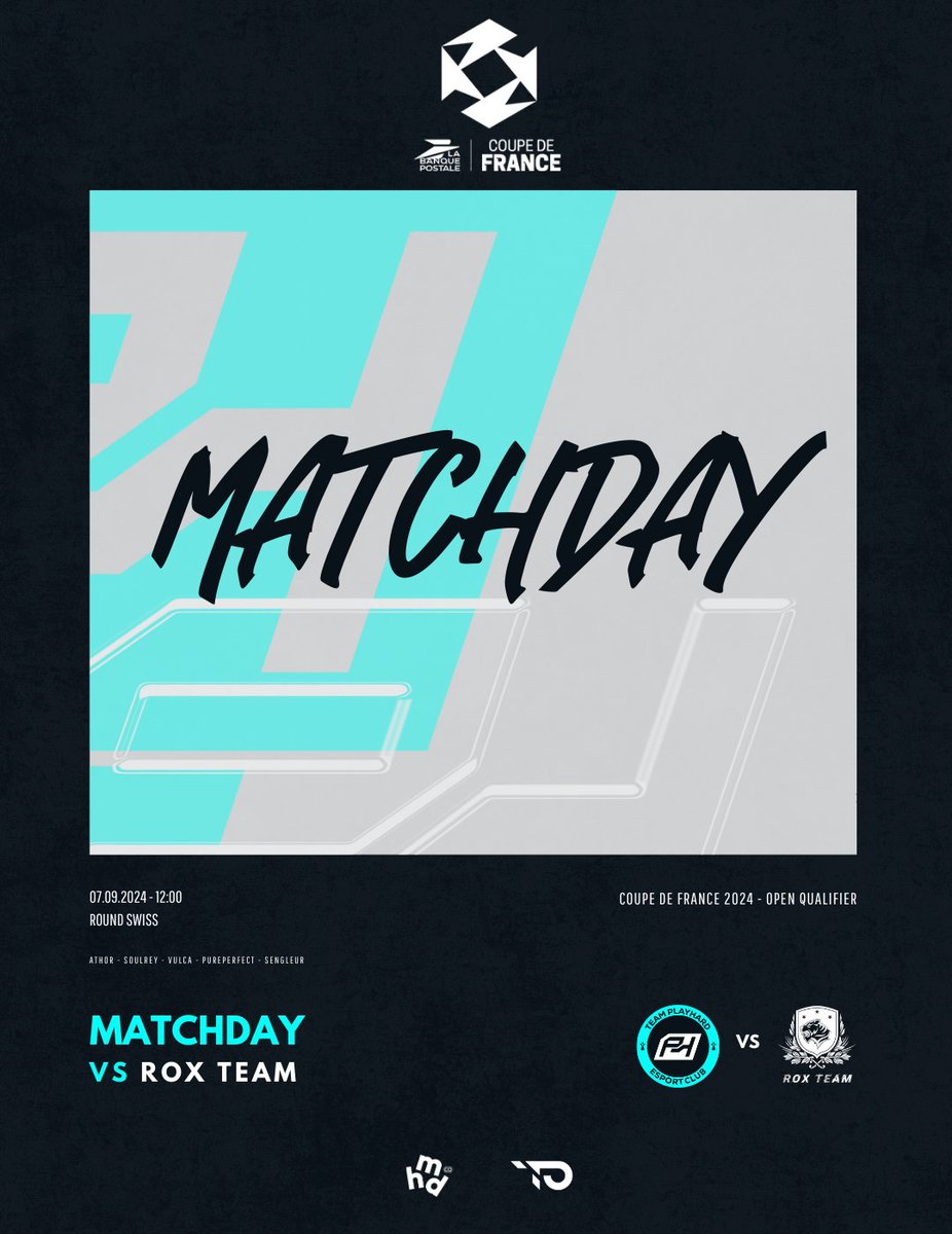 𝗠𝗔𝗧𝗖𝗛𝗗𝗔𝗬

Une dernière fois, nos papys font de la résistance et disputent le qualifier de la Coupe de France #LOL !

Il faut tout donner pour espérer décrocher la qualification pour le Day 2 👊

⏱️ 13H ➜ 19H  
🆚 Rox Team  
📺 bit.ly/PLDTTV

#WePlayHarder