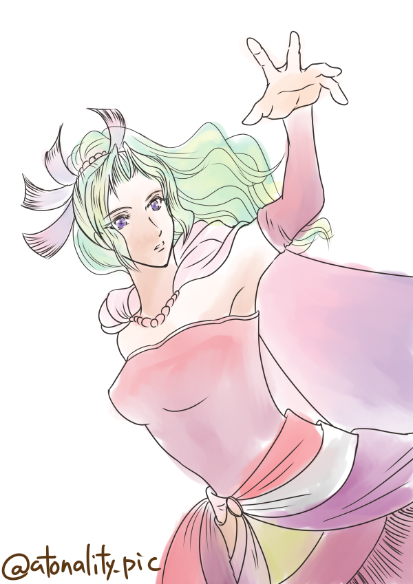 atonality_pic's tweet photo. 【FF6】魔法を使っているティナを描こうとして挫折しました https://t.co/NxQw6VaKbU