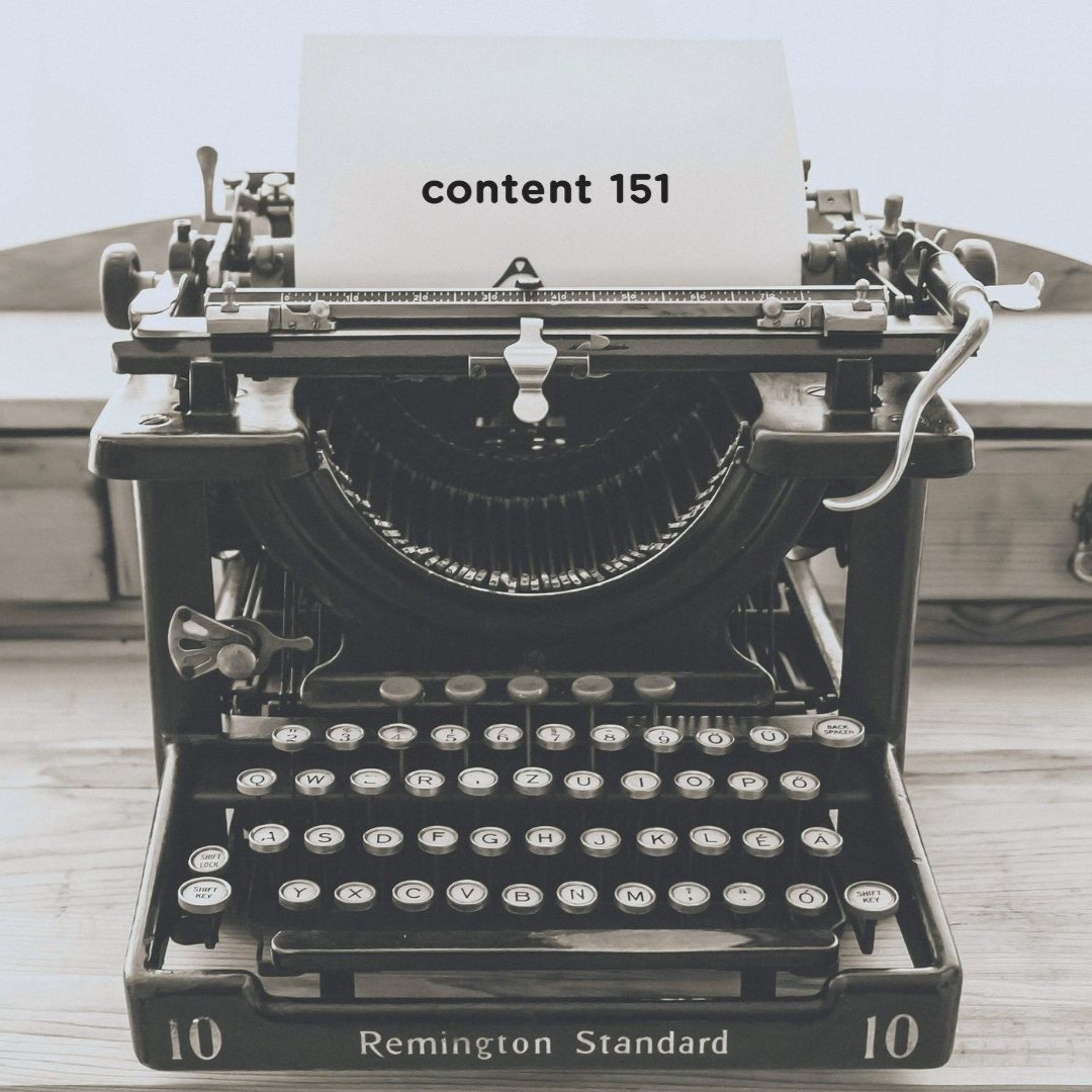 Are you signed up for our newsletter?!
Monthly insights on marketing that ALWAYS include tips you can put to work right away.
PLUS we share free content sometimes. 😎
The ROI? It's high.

content151.com/newsletter