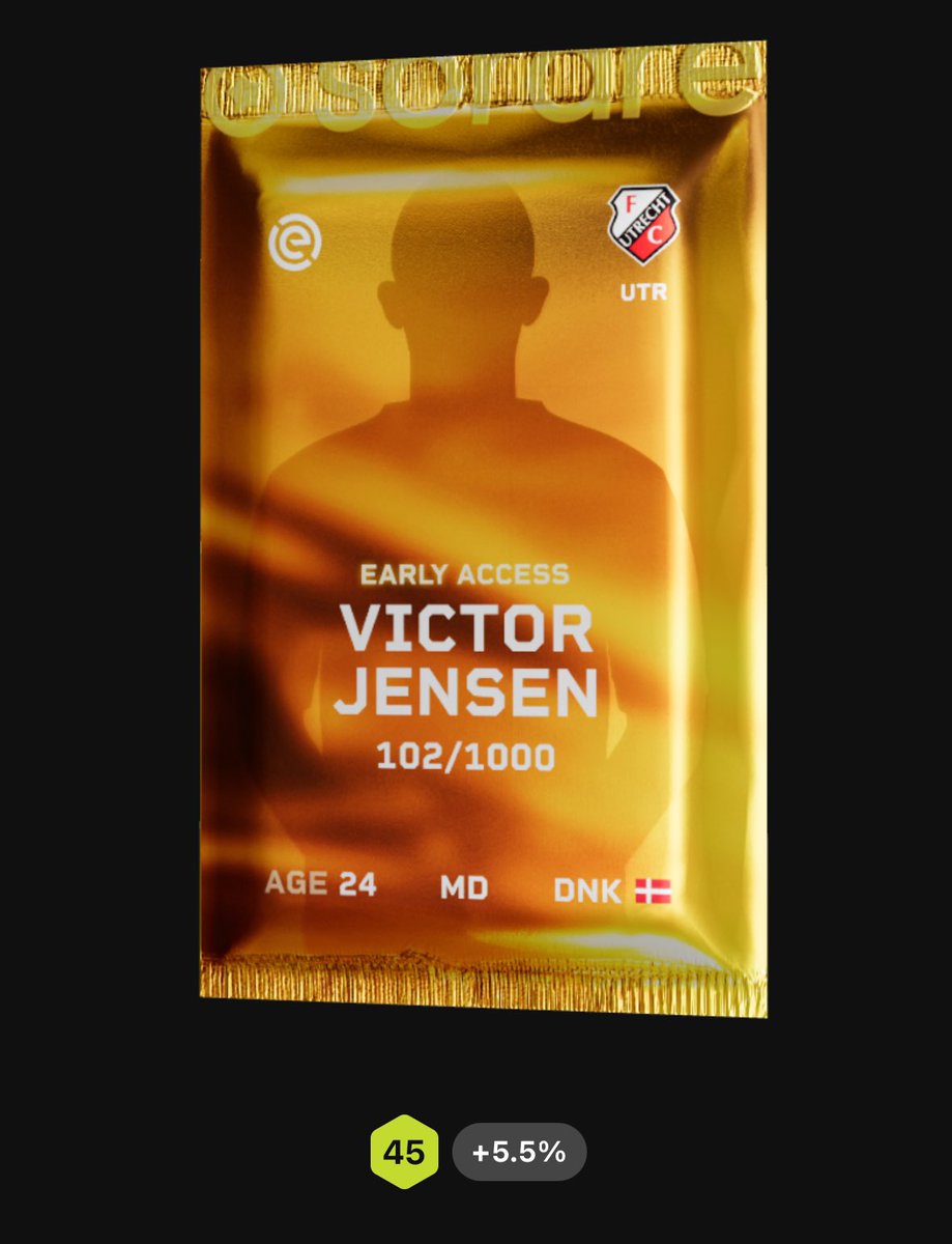 Tonight will be The Victor Jensen giveaway:

Steps to win:

1. Follow <a href="/DemianRTG/">DemianRTG</a> on X
2. Follow Buying 10 cards for 0.0006 ETH on <a href="/Sorare/">Sorare</a> 
3 L+R

At 500 followers on my sorarepage big giveaway.

Good luck all!🔥

#sorare #giveaway #soraregiveaway
#NFT