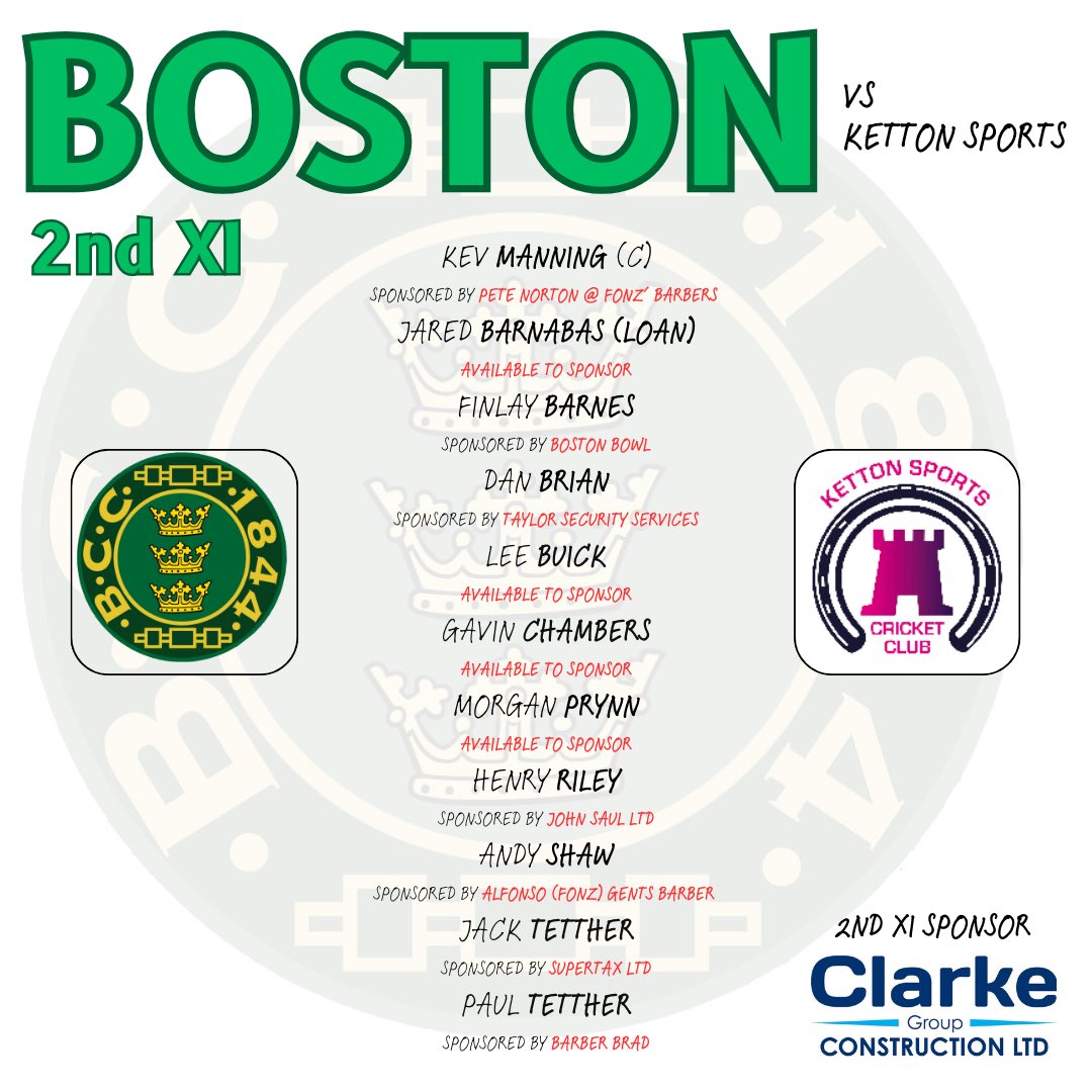 A dull morning but fingers crossed the weather holds out to get some cricket in
Since we’ve reached September, start time is now 12:30pm
Here are today’s teams
