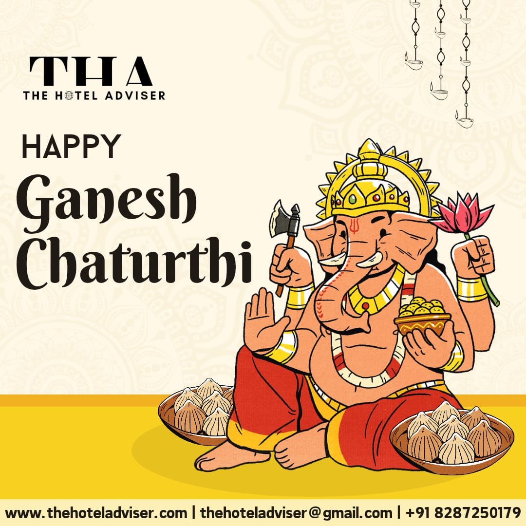 May Lord Ganesha's divine blessings bring joy, prosperity, and success into your life. Wishing you and your loved ones a beautiful and blessed Ganesh Chaturthi!"
#thehoteladviser #hotelconsultancy #hospitality #festivity #GaneshChaurthi