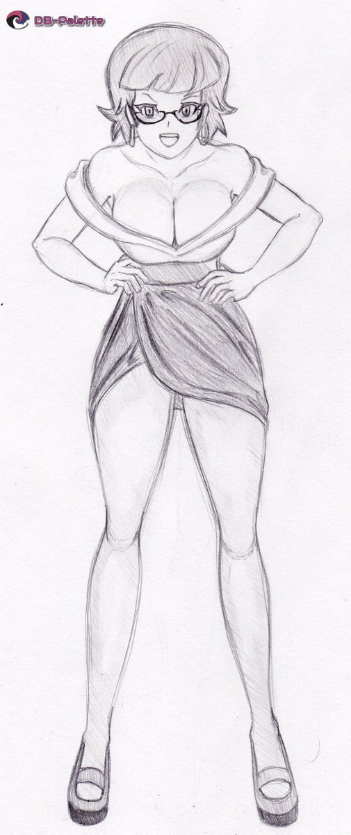 dbPalette's tweet photo. Another little extra for the recent velma animation, a full on drawing of her. https://t.co/tTPRRqqqdO