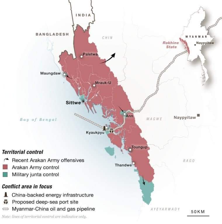 AYEShow98874's tweet photo. Arakan Army Commander-in-Chief Twan Mrat Naing on the Future of Rakhine State by Rajeev Bhattacharyya - The Diplomat (Sep 06, 2024)

Q: What are your views on the allegations that the Arakan Army is committing atrocities on the Rohingya populace?

A: Since we established our administration in Arakan a few years ago, our ULA government has always focused on promoting social cohesion, inclusive governance, and equal and transparent treatment among various communities in the region. The ULA represents all ethnic and religious groups in Arakan, and observers can see staff and officers from all backgrounds in our administration at various levels. More importantly, it is our mission to promote greater participation from minority groups in our governmental institutions. There will be judges, police officers, and party cadres from all communities.

Regarding the Muslim residents in Arakan, we recognize that there are challenges such as unfounded and distorted accusations and attempts to create more mistrust between us. The AA is a well-organized and disciplined organization fighting in many parts of Myanmar, including northern Shan state and Kachin state. However, we have never been accused of or found guilty of committing any serious atrocities.

Since the beginning of our armed struggle in Arakan, we have never targeted any particular ethnic or religious group in the region. We have operated in many areas with large Muslim populations, and observers can see that our relations with the concerned Muslim community have been smooth.

Therefore, we can assure that there is no reason for our members to perpetrate any serious crimes against members of the Muslim or other communities in Arakan, despite accusations from some Muslim diaspora or interest groups. Indeed, like other professional militaries in the world, if there are minor deviations among our soldiers, we handle these cases seriously. If there is credible evidence proving violations by our members, we always welcome addressing them in line with our rules and regulations.
Ref: @Arakanbay
Read More:
https://t.co/BpMKb9dZFs… 

#AA #Rakhine #Arakan #Rohingya #Myanmar
@cnni @FoxNews @CTVNews @WSJ @BloombergAsia
@globalnews @NikkeiAsia @guardiannews @Le_Figaro @Reuters @ABC @NOS @Diplomat_APAC @timesofindia @euronews @BBCWorld @AlJazeera @dwnews @telegraaf  @dailystarnews @DhakaTribune @Weltwoche @UN @UNHumanRights